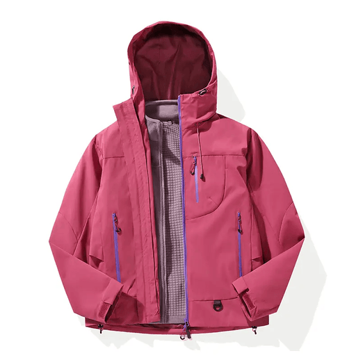 Unisex 3-in-1 Detachable Outdoor Jacket Waterproof Windproof Mountain Coat – view 2