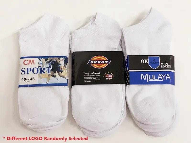 dealonline.co.nz dealonlinenz (60 Pairs) Thin Ankle Socks - WHITE - M7-11/ W8-12 CM 60 Pairs Thin White Ankle Socks Unisex