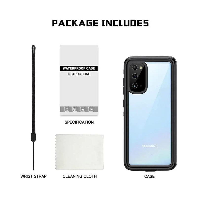 Samsung S20 Waterproof Snowproof Case Protective Black Cover – view 3