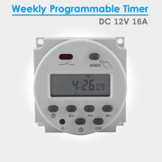 12V 16A LCD Day Programmable Timer Time Relay Switch 24 Hour 7 Mini Dc – view 2