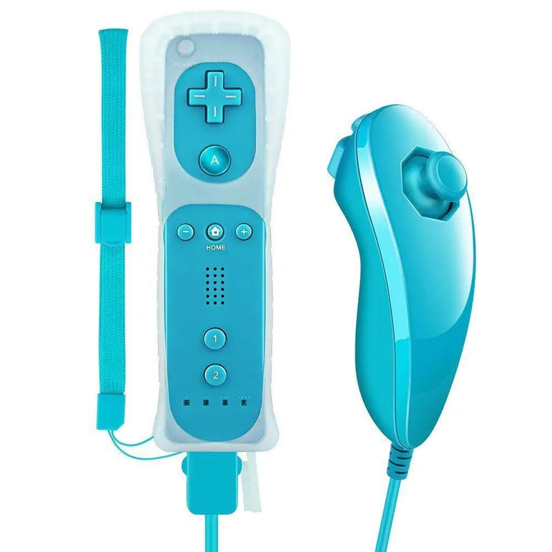 Remote and Nunchuck Controller with Silicone Case for NINTENDO WII - Silicone
