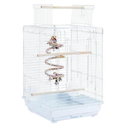 Open Top Travel Bird Cage with Open Play Top for Budgie Finch Green Cheek Canary by Yaheetech