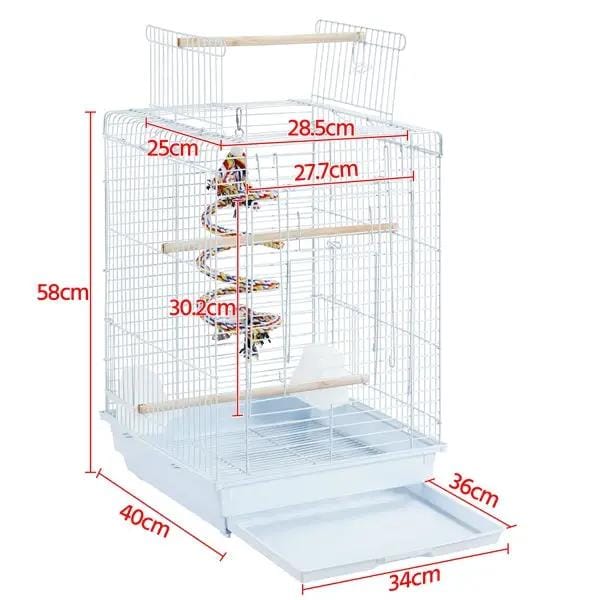 Yaheetech Open Top Travel Bird Cage with Open Play Top for Budgie Finch Green Cheek Canary Open Top Travel Bird Cage with Open Play Top for Budgie Finch Green Cheek Canary