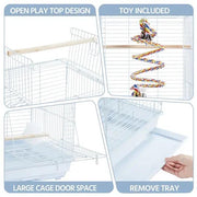 Yaheetech Open Top Travel Bird Cage with Open Play Top for Budgie Finch Green Cheek Canary Open Top Travel Bird Cage with Open Play Top for Budgie Finch Green Cheek Canary