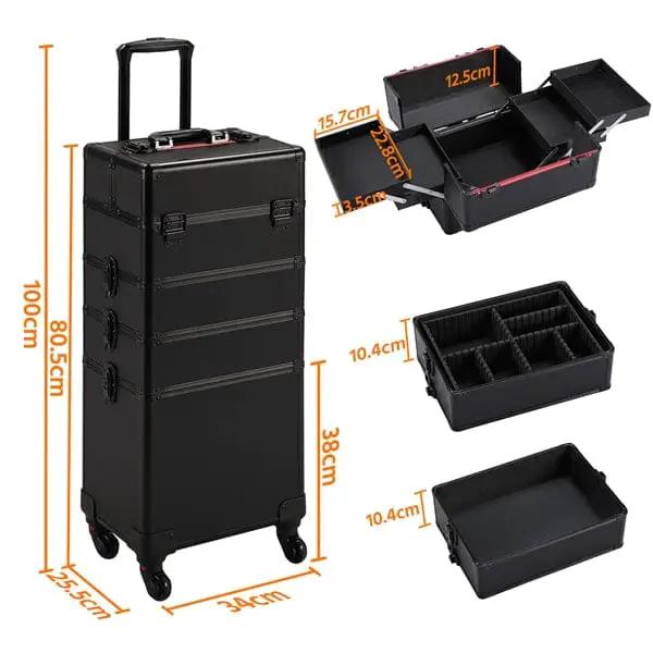 Yaheetech 4-in-1 Aluminum Cosmetic Case 4-in-1 Aluminum Cosmetic Case