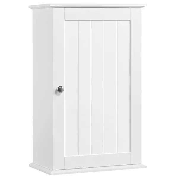 Yaheetech Wall Mounted Cabinet 3 Tiers Storage Single Door Wall Mounted Cabinet 3 Tiers Storage Single Door