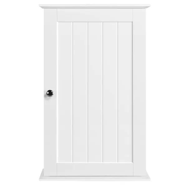 Yaheetech Wall Mounted Cabinet 3 Tiers Storage Single Door Wall Mounted Cabinet 3 Tiers Storage Single Door