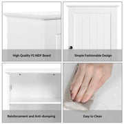 Yaheetech Wall Mounted Cabinet 3 Tiers Storage Single Door Wall Mounted Cabinet 3 Tiers Storage Single Door