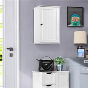 Yaheetech Wall Mounted Cabinet 3 Tiers Storage Single Door Wall Mounted Cabinet 3 Tiers Storage Single Door