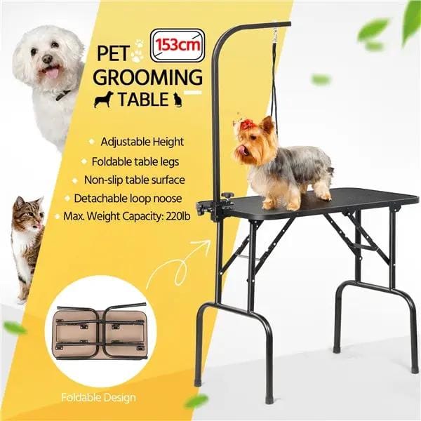 Yaheetech Pet Foldable Grooming Table Dog Cat Beauty Trimming W/Loop Noose Height Adjustable Pet Foldable Grooming Table Dog Cat Beauty Trimming W/Loop Noose Height Adjustable