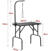 Yaheetech Pet Foldable Grooming Table Dog Cat Beauty Trimming W/Loop Noose Height Adjustable Pet Foldable Grooming Table Dog Cat Beauty Trimming W/Loop Noose Height Adjustable