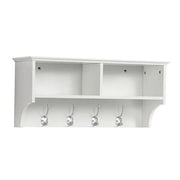 Yaheetech Hallway Coat Hook & Storage Unit White 4 Hooks Storage Hallway Coat Hook & Storage Unit White 4 Hooks Storage