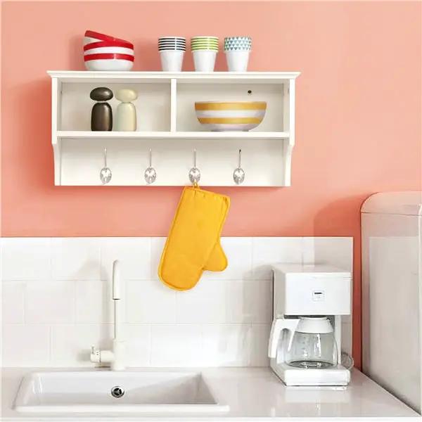 Yaheetech Hallway Coat Hook & Storage Unit White 4 Hooks Storage Hallway Coat Hook & Storage Unit White 4 Hooks Storage
