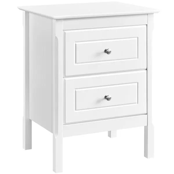 Yaheetech 2pcs End Table with 2 Drawers Side Table Nightstand 2pcs End Table with 2 Drawers Side Table Nightstand
