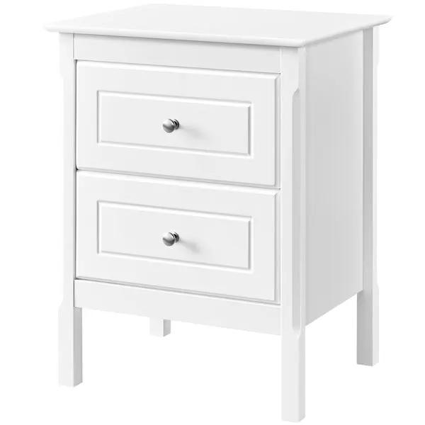 Yaheetech 2pcs End Table with 2 Drawers Side Table Nightstand 2pcs End Table with 2 Drawers Side Table Nightstand