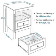 Yaheetech 2pcs End Table with 2 Drawers Side Table Nightstand 2pcs End Table with 2 Drawers Side Table Nightstand