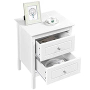 Yaheetech 2pcs End Table with 2 Drawers Side Table Nightstand 2pcs End Table with 2 Drawers Side Table Nightstand