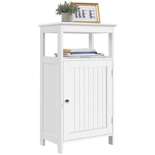 Yaheetech 4-Tier Bathroom Floor Cabinet with Single Door & Adjustable Shelf 4-Tier Bathroom Floor Cabinet with Single Door & Adjustable Shelf