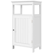 Yaheetech 4-Tier Bathroom Floor Cabinet with Single Door & Adjustable Shelf 4-Tier Bathroom Floor Cabinet with Single Door & Adjustable Shelf