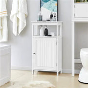 Yaheetech 4-Tier Bathroom Floor Cabinet with Single Door & Adjustable Shelf 4-Tier Bathroom Floor Cabinet with Single Door & Adjustable Shelf
