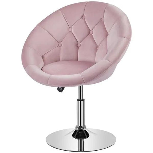 Yaheetech Makeup Vanity Chair Tufted Style Barrel Chair Contemporary Round Tufted Back Chair Makeup Vanity Chair Tufted Style Barrel Chair Contemporary Round Tufted Back Chair