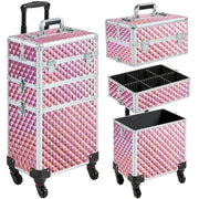 3-in-1 Rolling Makeup Train Case Portable Cosmetic Trolley – view 5