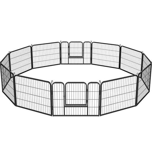 12 Panels Heavy Duty Dog Pen Pet Playpen Dog Exercise Barrier by Yaheetech