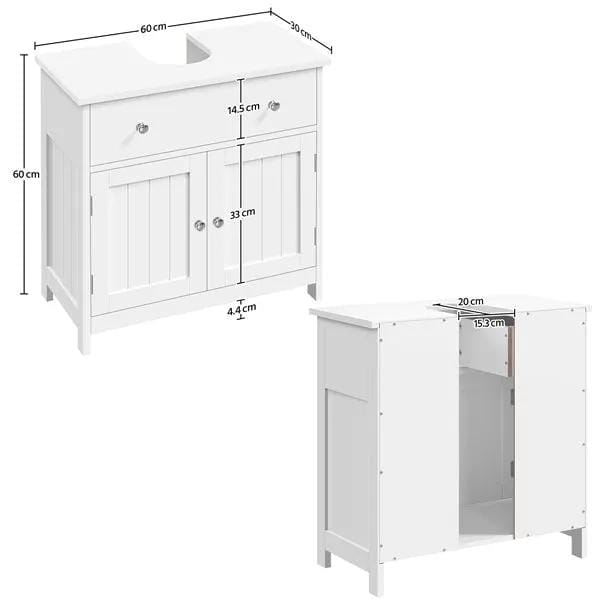 Yaheetech Sink Storage Cabinet Pedestal Sink Bathroom Vanity Cabinet Sink Storage Cabinet Pedestal Sink Bathroom Vanity Cabinet