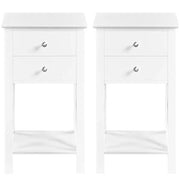 Yaheetech 2x 70cm H Bedside Table with 2 Drawer 1 Shelf X Shape End Table Nightstand 2x 70cm H Bedside Table with 2 Drawer 1 Shelf X Shape End Table Nightstand