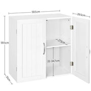 Yaheetech Wall Mount Cabinet Storage Organizer with Adjustable Shelf Cupboard Unit Wall Mount Cabinet Storage Organizer with Adjustable Shelf Cupboard Unit