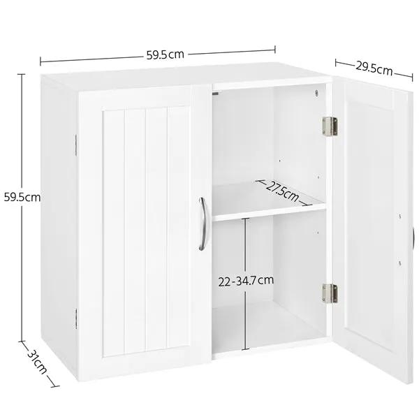 Yaheetech Wall Mount Cabinet Storage Organizer with Adjustable Shelf Cupboard Unit Wall Mount Cabinet Storage Organizer with Adjustable Shelf Cupboard Unit