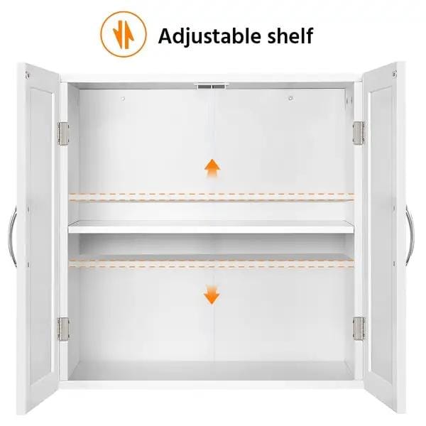 Yaheetech Wall Mount Cabinet Storage Organizer with Adjustable Shelf Cupboard Unit Wall Mount Cabinet Storage Organizer with Adjustable Shelf Cupboard Unit
