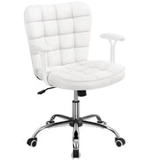 Yaheetech Mid-Back PU Leather Office Task Chair Computer Chair Vanity Chair Mid-Back PU Leather Office Task Chair Computer Chair Vanity Chair