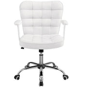 Yaheetech Mid-Back PU Leather Office Task Chair Computer Chair Vanity Chair Mid-Back PU Leather Office Task Chair Computer Chair Vanity Chair