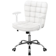 Yaheetech Mid-Back PU Leather Office Task Chair Computer Chair Vanity Chair Mid-Back PU Leather Office Task Chair Computer Chair Vanity Chair