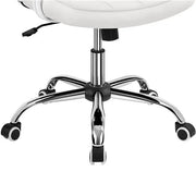 Yaheetech Mid-Back PU Leather Office Task Chair Computer Chair Vanity Chair Mid-Back PU Leather Office Task Chair Computer Chair Vanity Chair