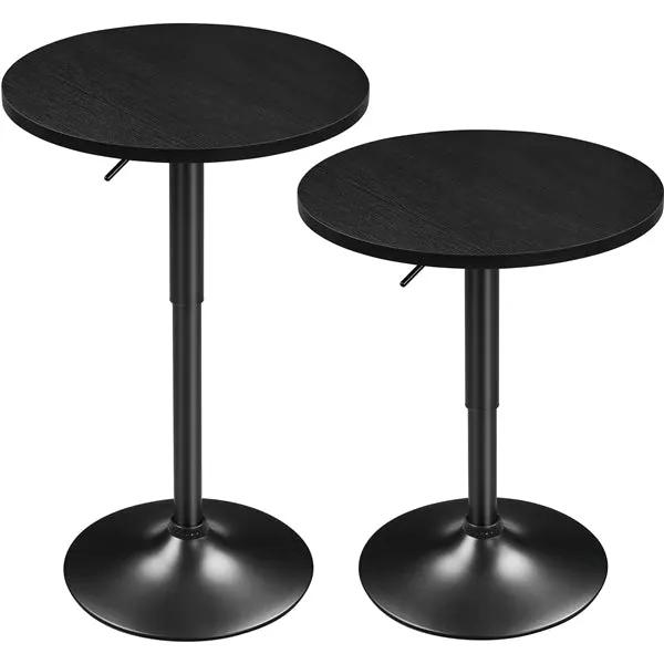 Adjustable Pub Table Bistro Table Pedestal Table by Yaheetech