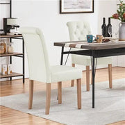 Yaheetech 4pcs Classic Upholstered Dining Chairs High Back Kitchen Chairs 4pcs Classic Upholstered Dining Chairs High Back Kitchen Chairs