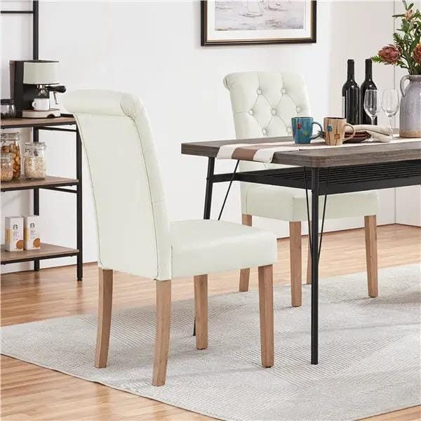 Yaheetech 4pcs Classic Upholstered Dining Chairs High Back Kitchen Chairs 4pcs Classic Upholstered Dining Chairs High Back Kitchen Chairs