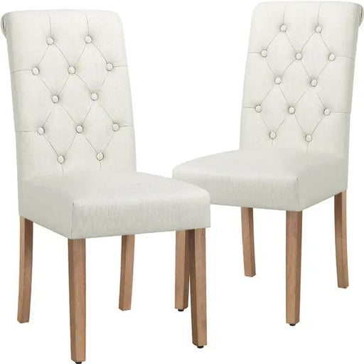 Yaheetech 2x Classic Fabric Upholstered Dining Chairs Armless High Back Kitchen Chairs 2x Classic Fabric Upholstered Dining Chairs Armless High Back Kitchen Chairs