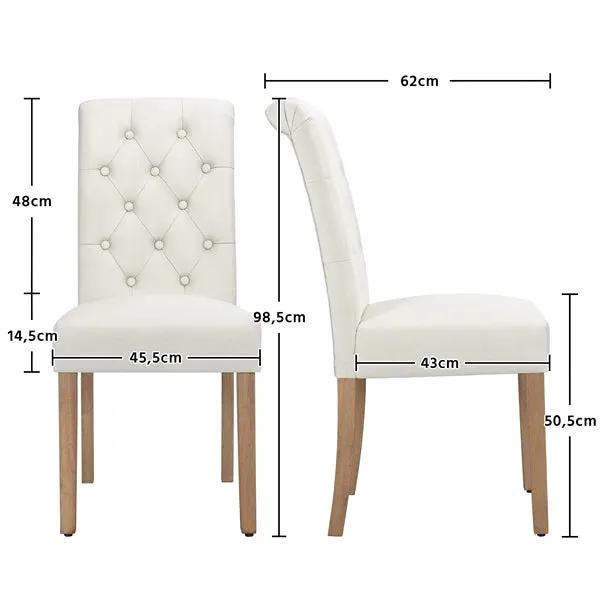 Yaheetech 2x Classic Fabric Upholstered Dining Chairs Armless High Back Kitchen Chairs 2x Classic Fabric Upholstered Dining Chairs Armless High Back Kitchen Chairs