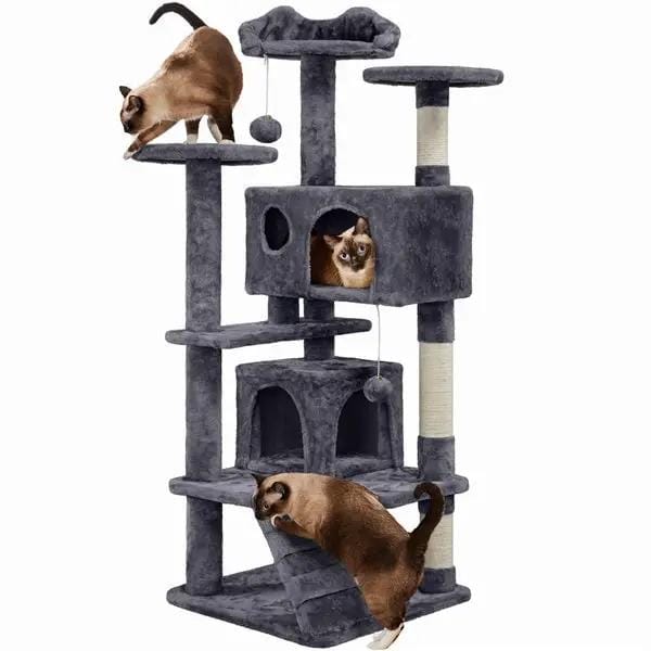 Yaheetech 54.5'' Tall Cat Tree Condo Kitten Tree Tower Cat Tower 54.5'' Tall Cat Tree Condo Kitten Tree Tower Cat Tower