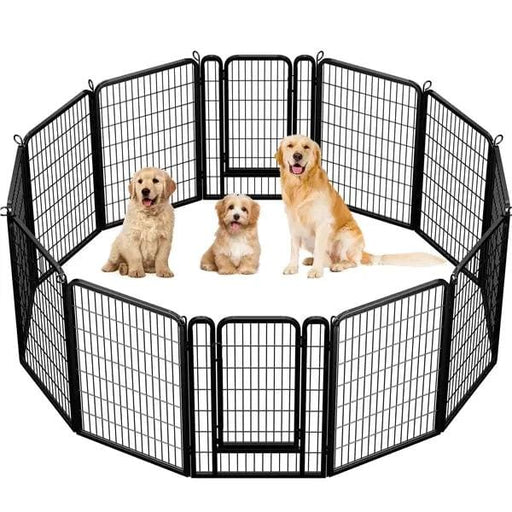 Set of 2 - 100cm Tall Dog Playpen Panels Dog Pen Dog Fence – view 1