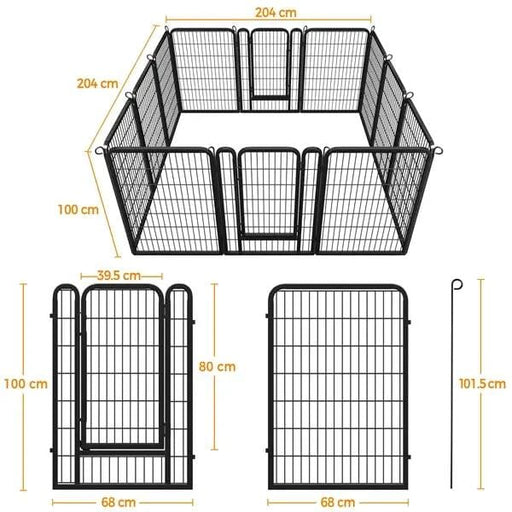 Set of 2 - 100cm Tall Dog Playpen Panels Dog Pen Dog Fence – view 2