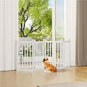 36″ Tall Freestanding Wooden Fence Four-Panel Pet Puppy Fence by Yaheetech