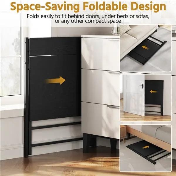 2-Tier Foldable Computer Desk w/ Monitor Shelf Home Office Table – view 3
