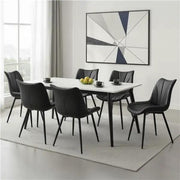 Yaheetech 6x Upholstered Dining Chairs Kitchen Chairs with Metal Legs 6x Upholstered Dining Chairs Kitchen Chairs with Metal Legs