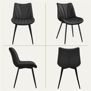 Yaheetech 6x Upholstered Dining Chairs Kitchen Chairs with Metal Legs 6x Upholstered Dining Chairs Kitchen Chairs with Metal Legs