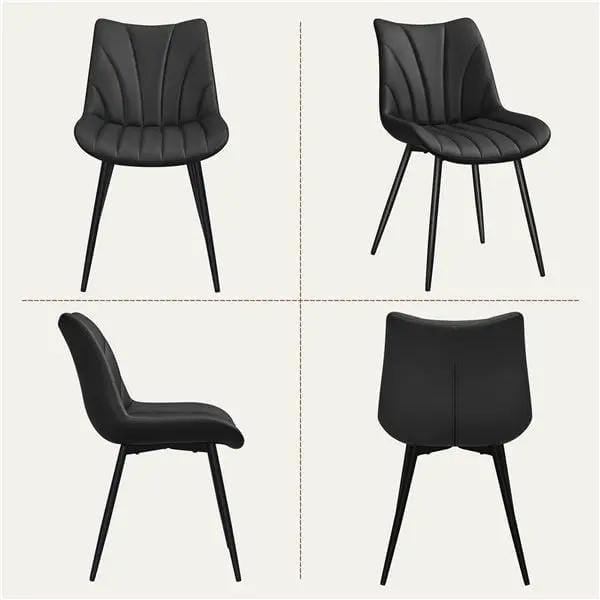 4x Modern Faux Leather Upholstered Dining Chairs Kitchen Chairs – view 7