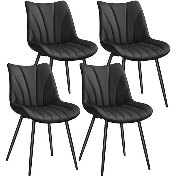4x Modern Faux Leather Upholstered Dining Chairs Kitchen Chairs – view 1